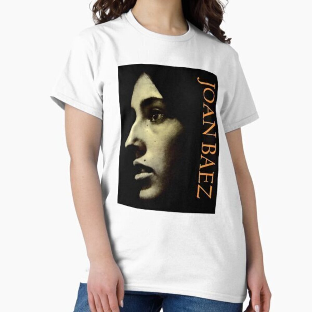 Joan Baez White Unisex Tee